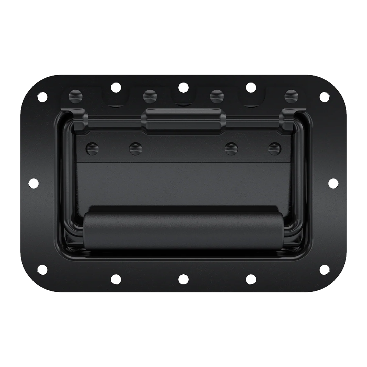 Black Medium Steel Recessed Handle with Deep Recess - Image 3