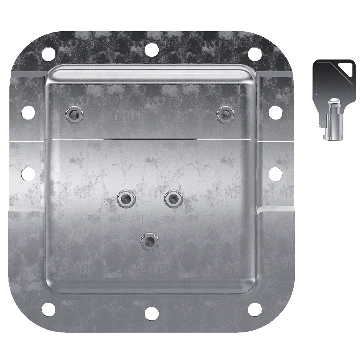 Medium Recessed Key lockable Twist Catch with 7/8-inch Extrusion Offset - Image 4