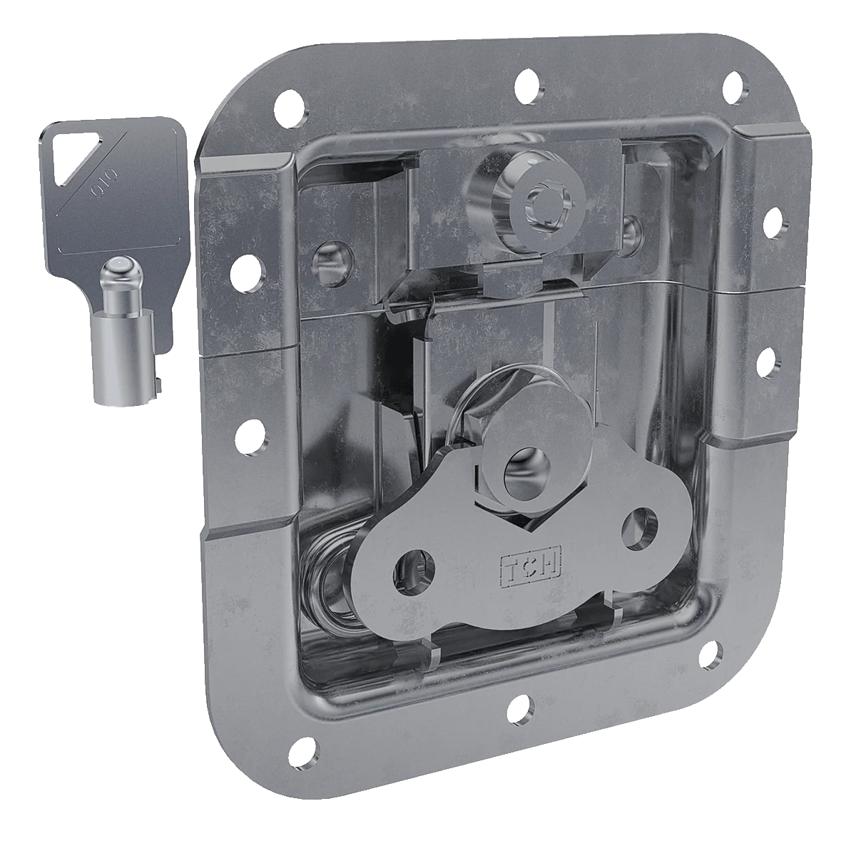 Medium Recessed Key lockable Twist Catch with 7/8-inch Extrusion Offset - Image 5