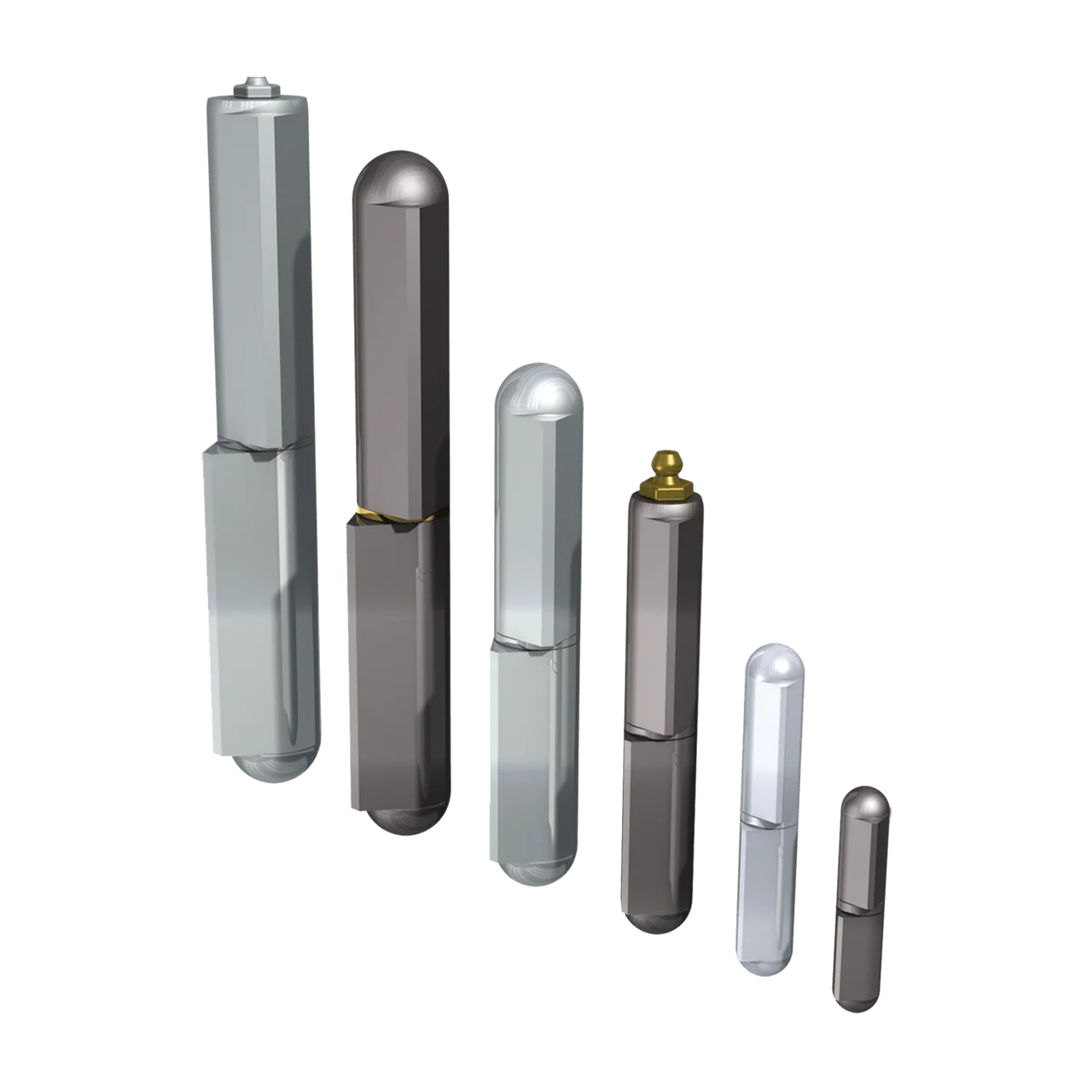 7-1/16-inch Steel Weld-on Hinge with Brass Pin and Grease Fitting - Image 2