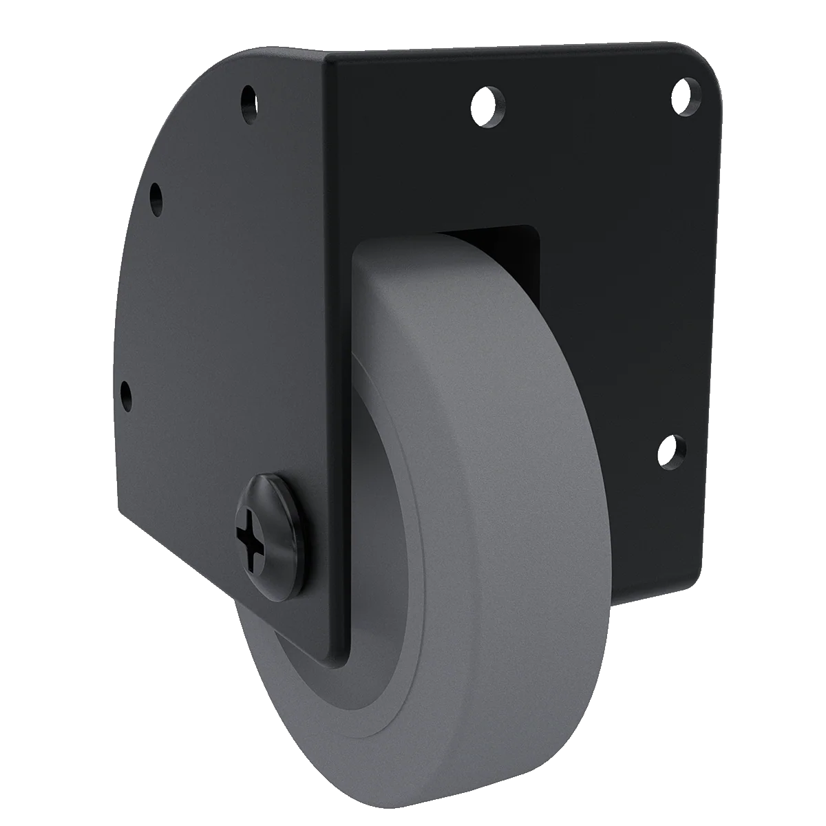 3-inch Black Corner Caster with Performa Wheel - Image 5