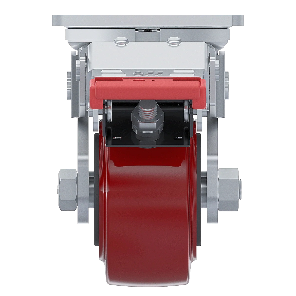 4 x 2-inch Polyurethane Swivel Caster with Full Brake - Image 5