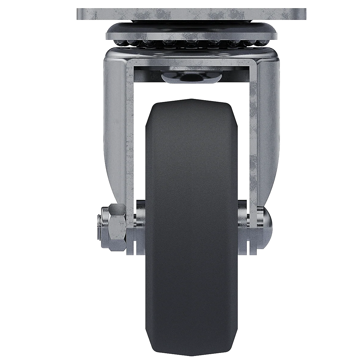 3-1/2-inch Swivel Gray Caster with large plate and Aluminum Core - Image 4