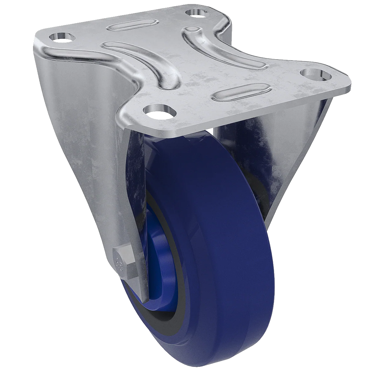 4in TCH Blue Rigid Caster - Image 5