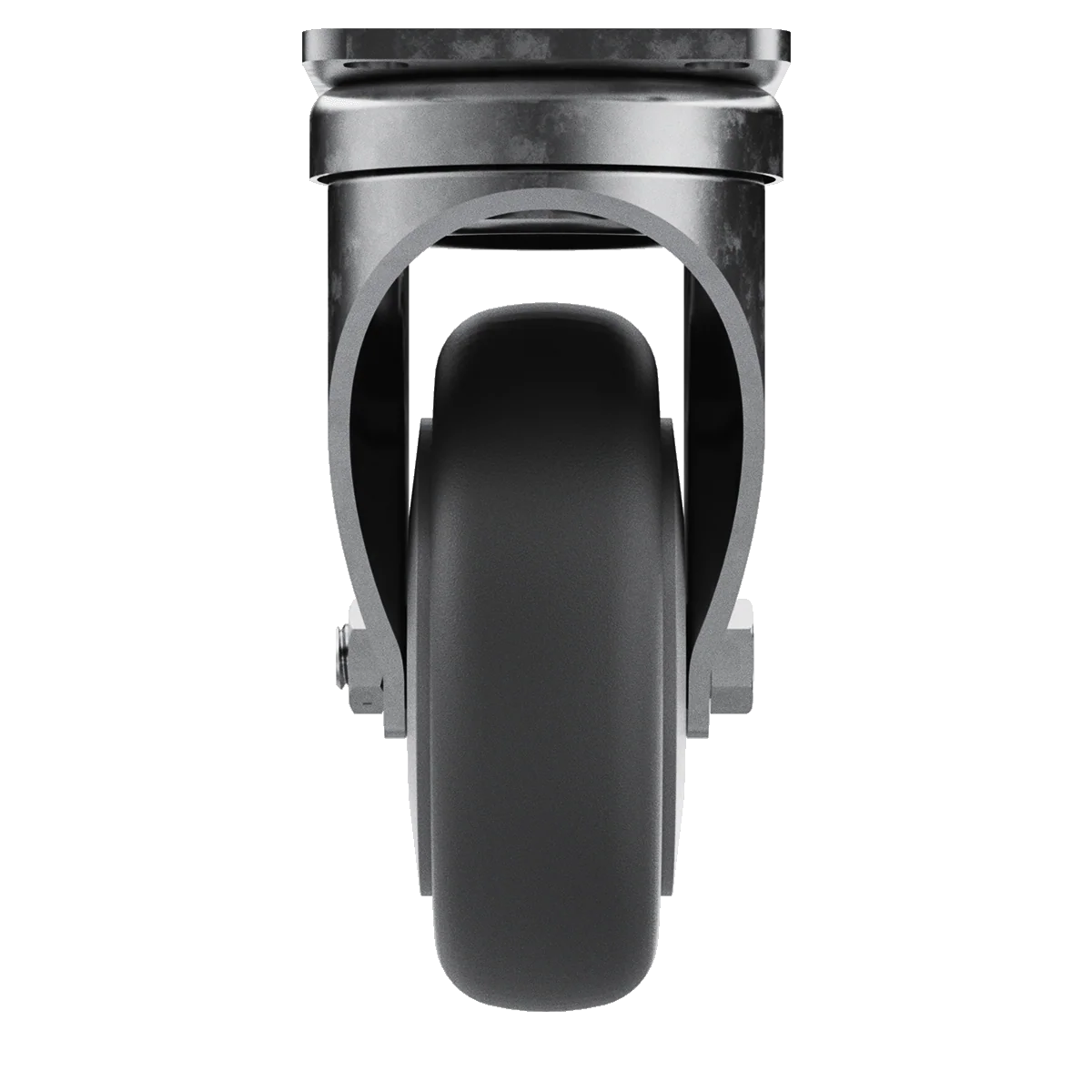 4-inch Gray TPR Tire Swivel Caster - Image 3
