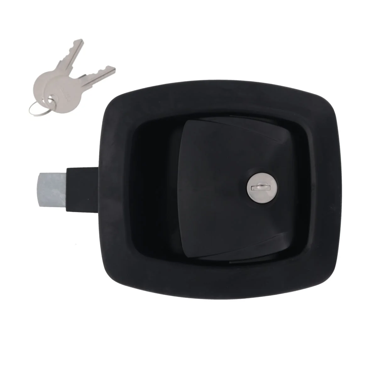 Southco R3-20-350-50 Push-to-Close Latch, CH 751 Key (2 Keys Included), Zinc Alloy, Powder Coat, Black - Image 2