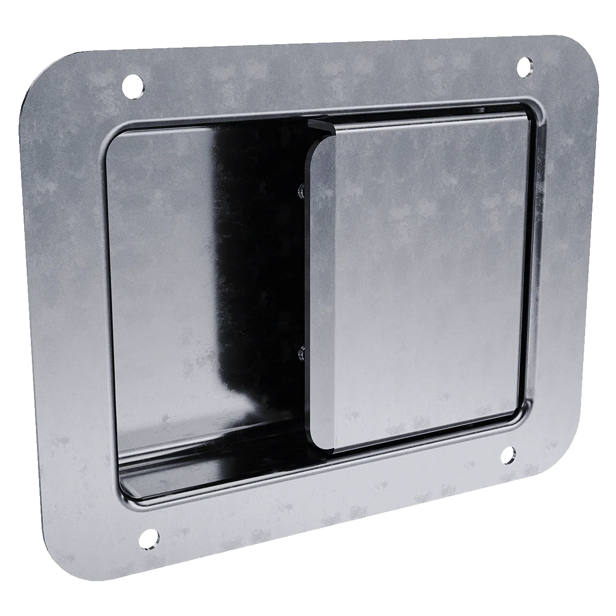 4-1/4in x 5-1/2in Steel Paddle Slam Latch, flush mount - Image 5