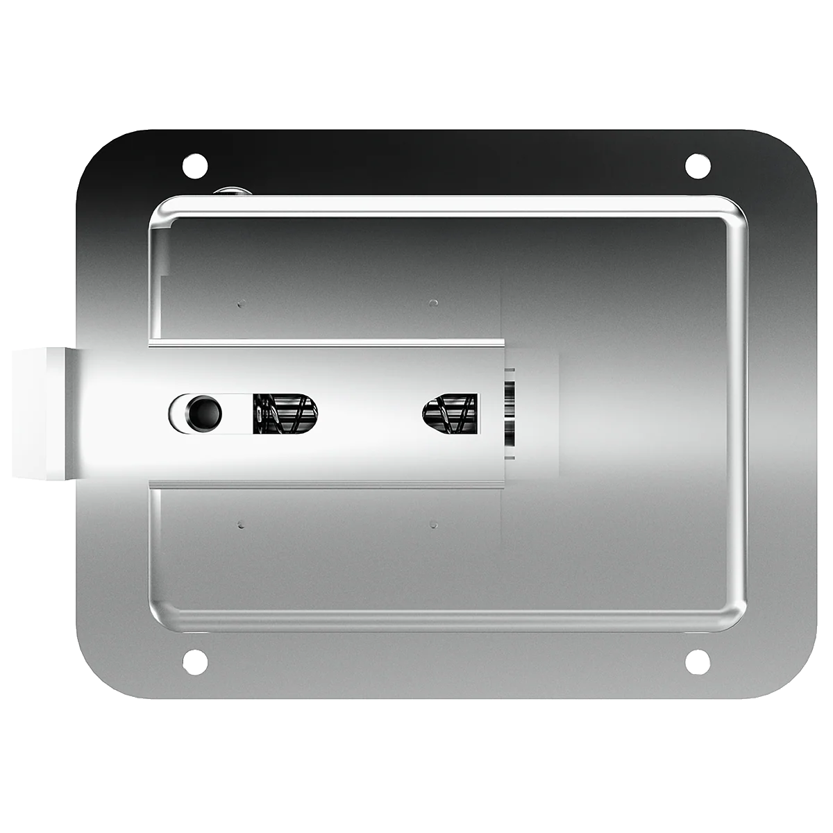 4-1/4in x 5-1/2in Steel Paddle Slam Latch, flush mount - Image 6