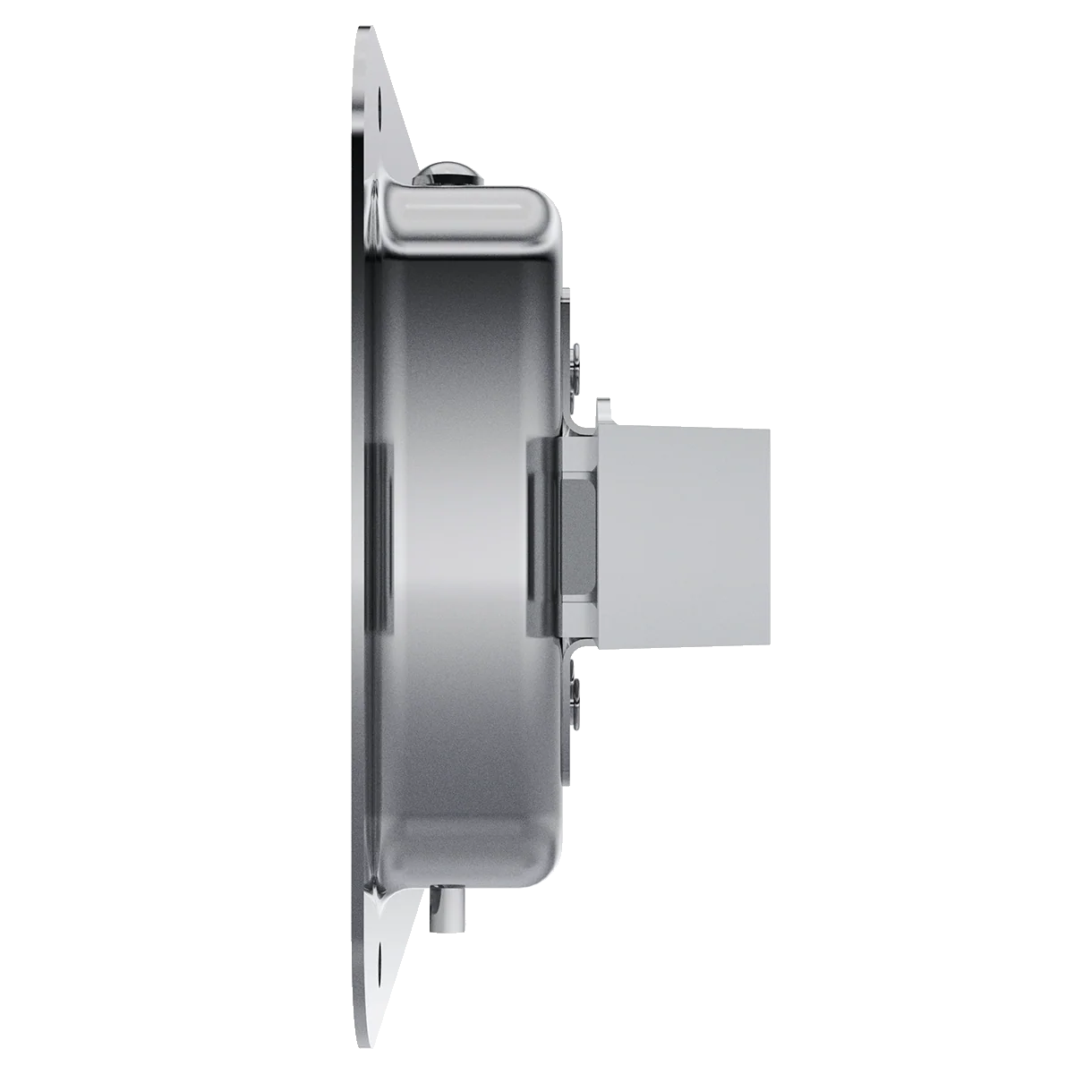 4-1/4in x 5-1/2in Key lockable Stainless Steel Paddle Slam Latch with CH501 Key - Image 3