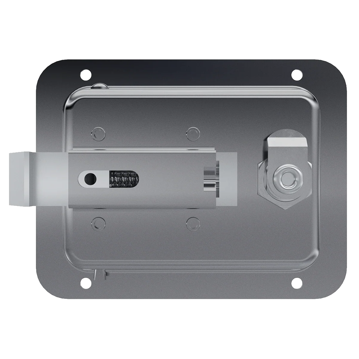 4-1/4in x 5-1/2in Key lockable Stainless Steel Paddle Slam Latch with CH501 Key - Image 5