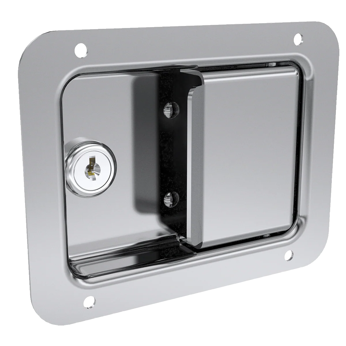 4-1/4in x 5-1/2in Key lockable Stainless Steel Paddle Slam Latch with CH501 Key - Image 6