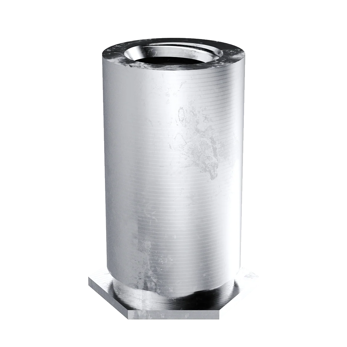 Self-Clinching Standoff, Blind Thread, 7075-T6 Aluminum, M3x0.5 x 6, Hole Dia.: 5.4, 100 Pack