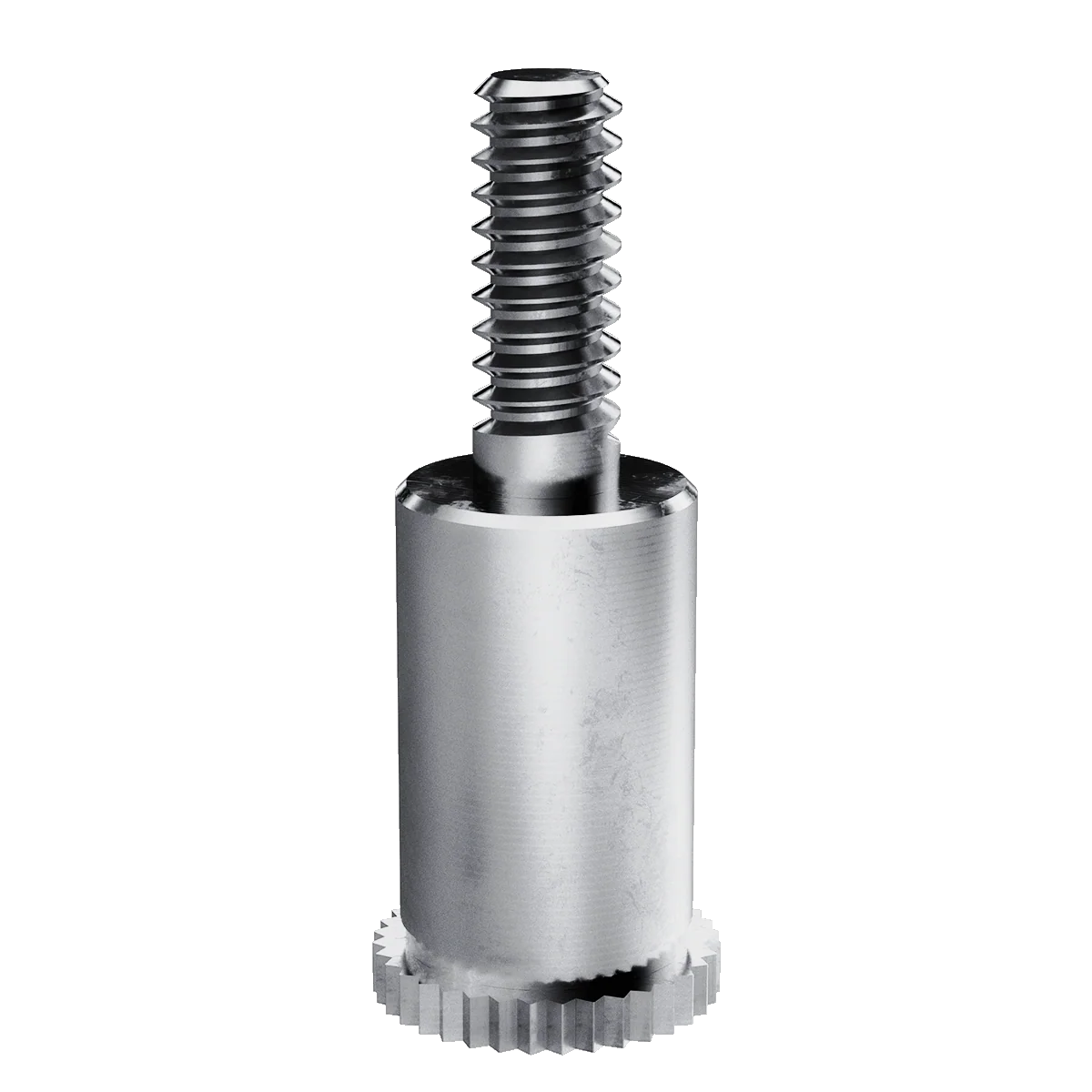Self-Clinching Standoff, Male, Steel, Zinc, Metric, M3.5x0.6 x 12, 7.14 Hole dia, 100 Pack