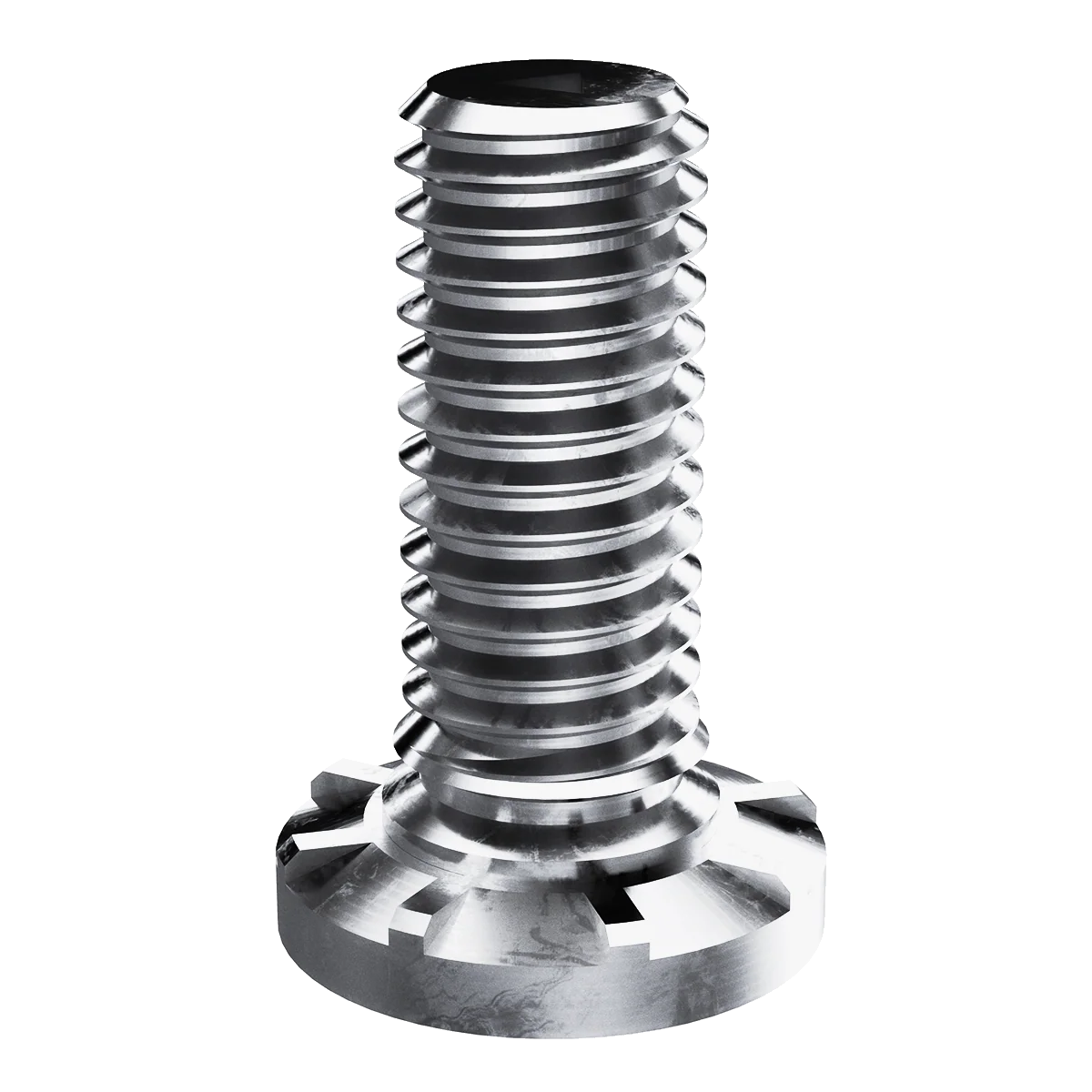 Self-Clinching Stud, Wide Head, Steel, Zinc, 10-32 x 1.250, 100 Pack
