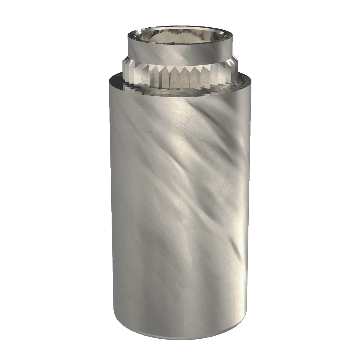 Broaching Standoff, Flare Mounted, Brass CDA-360, Electro Tin, Metric, M3x0.5 x 10, 100 Pack