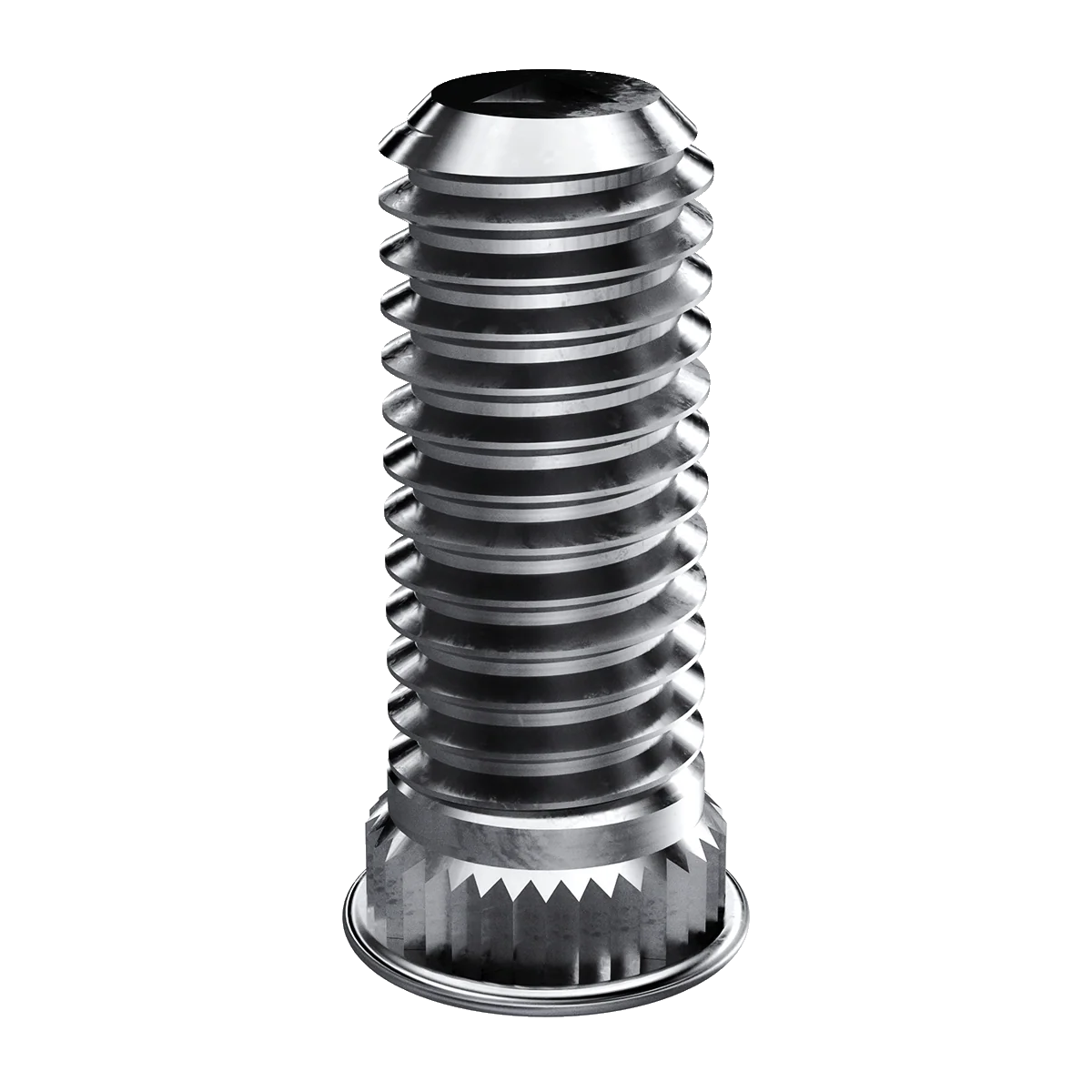 Broaching Stud, Phosphor Bronze CDA-510, Electro Tin, Metric, M5x0.8 x 18, 100 Pack
