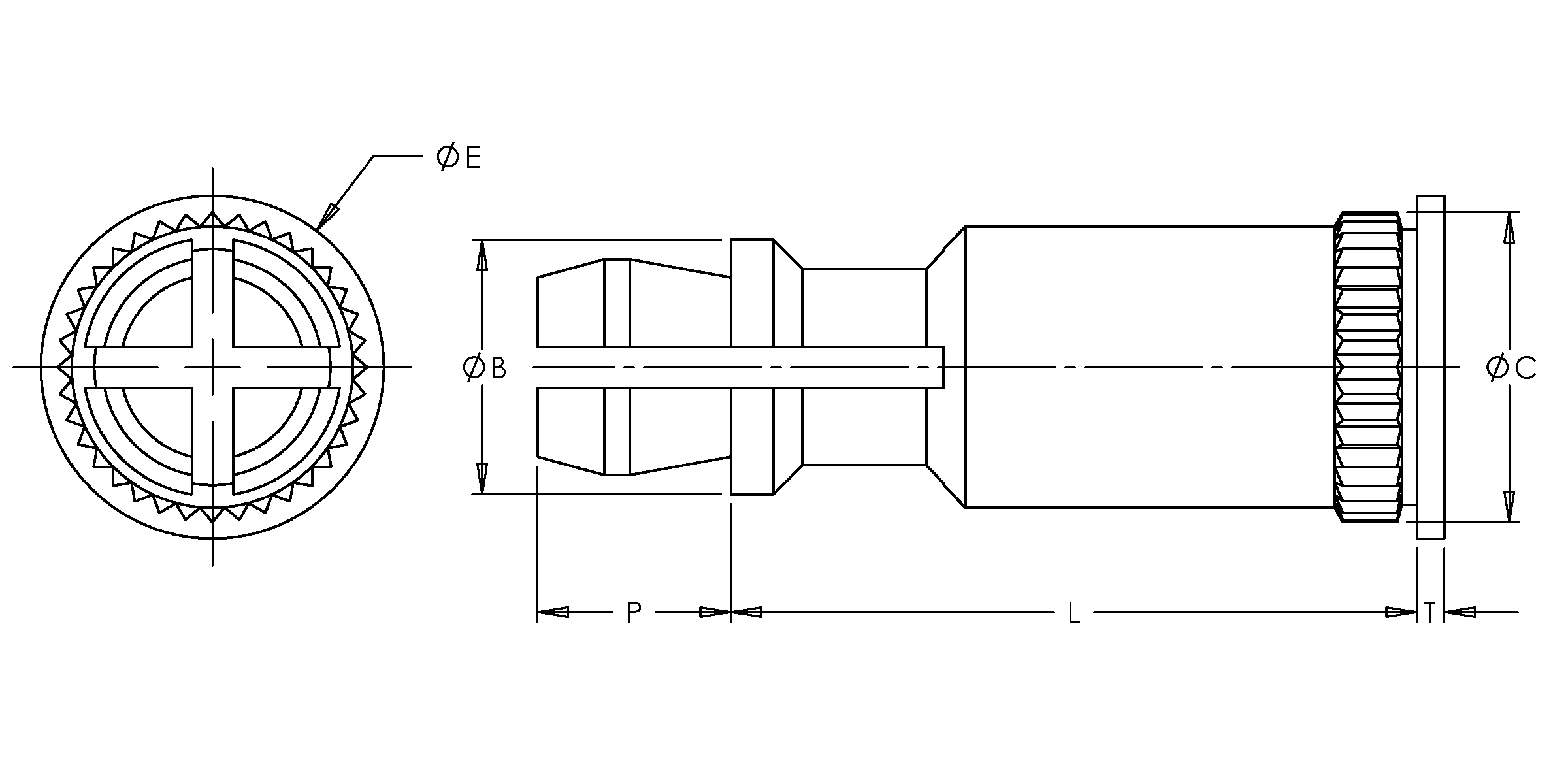 Broaching Standoff, Spring Top, Brass CDA-360 x 25, 100 Pack - Image 2