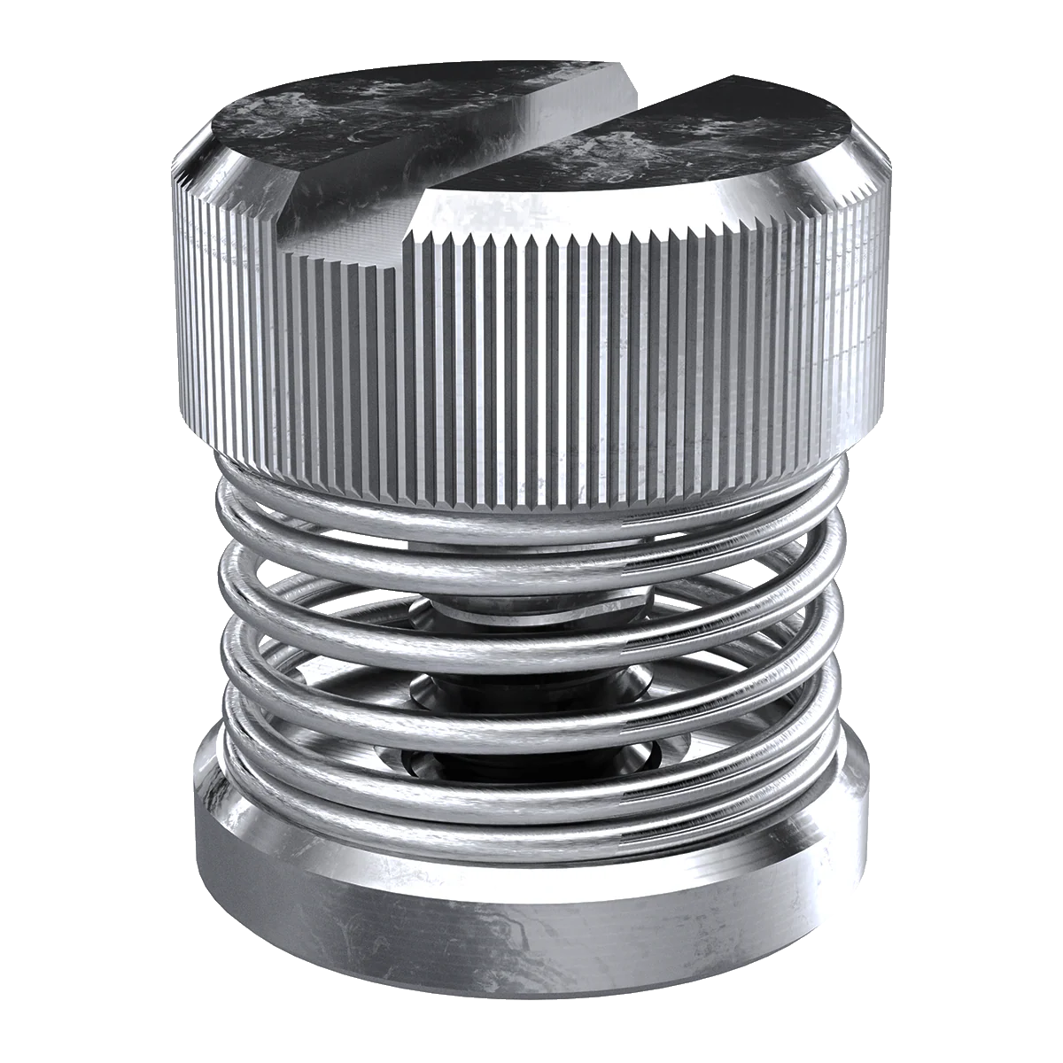 Self-Clinching Panel Fastener, Low Profile, Steel, Bright Nickel, 6-32, Type 1, 100 Pack