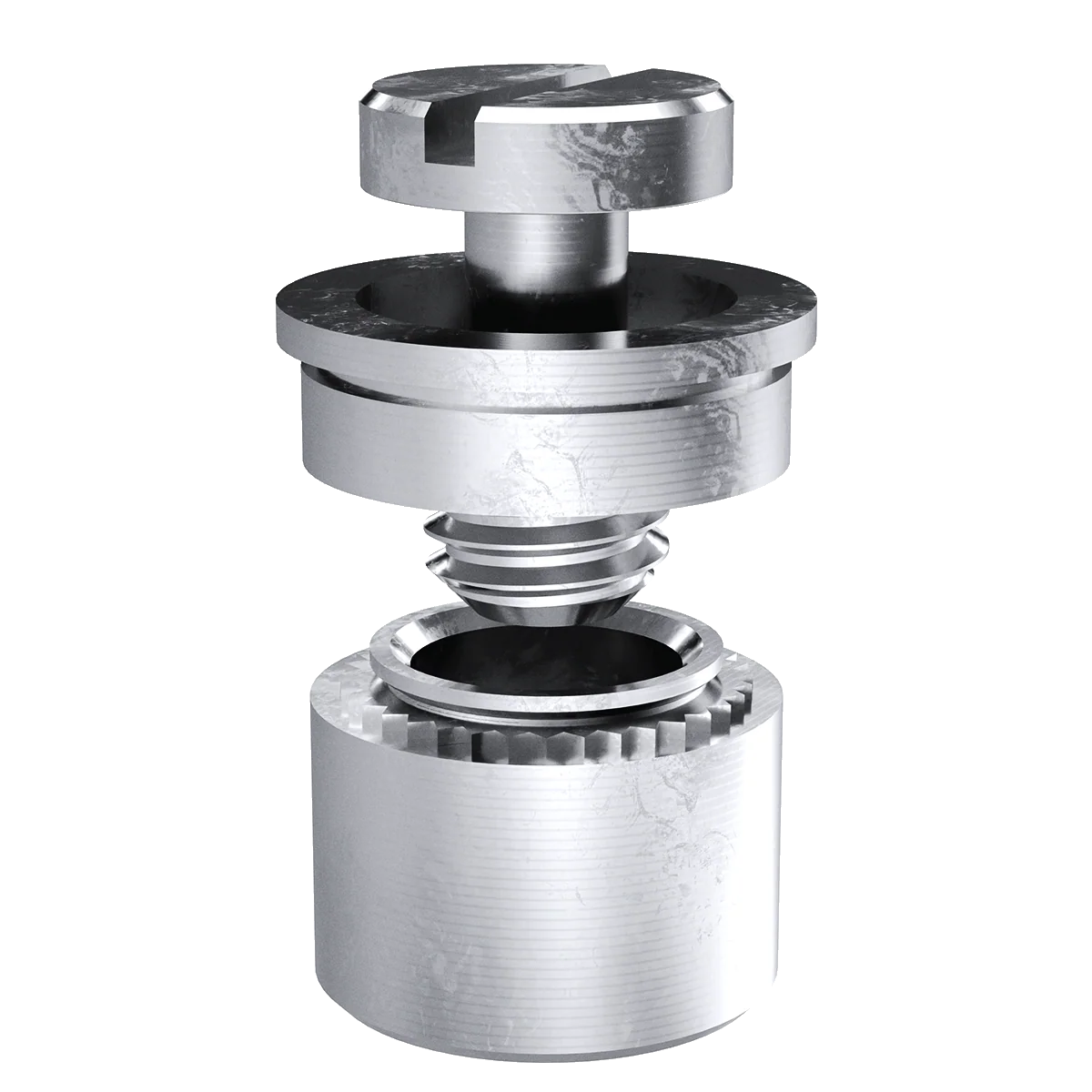 Flush Mounted Panel Screw Component, 300 Series Stainless Steel, Passivated, Metric, M3x0.5 x 40, 100 Pack - Image 3