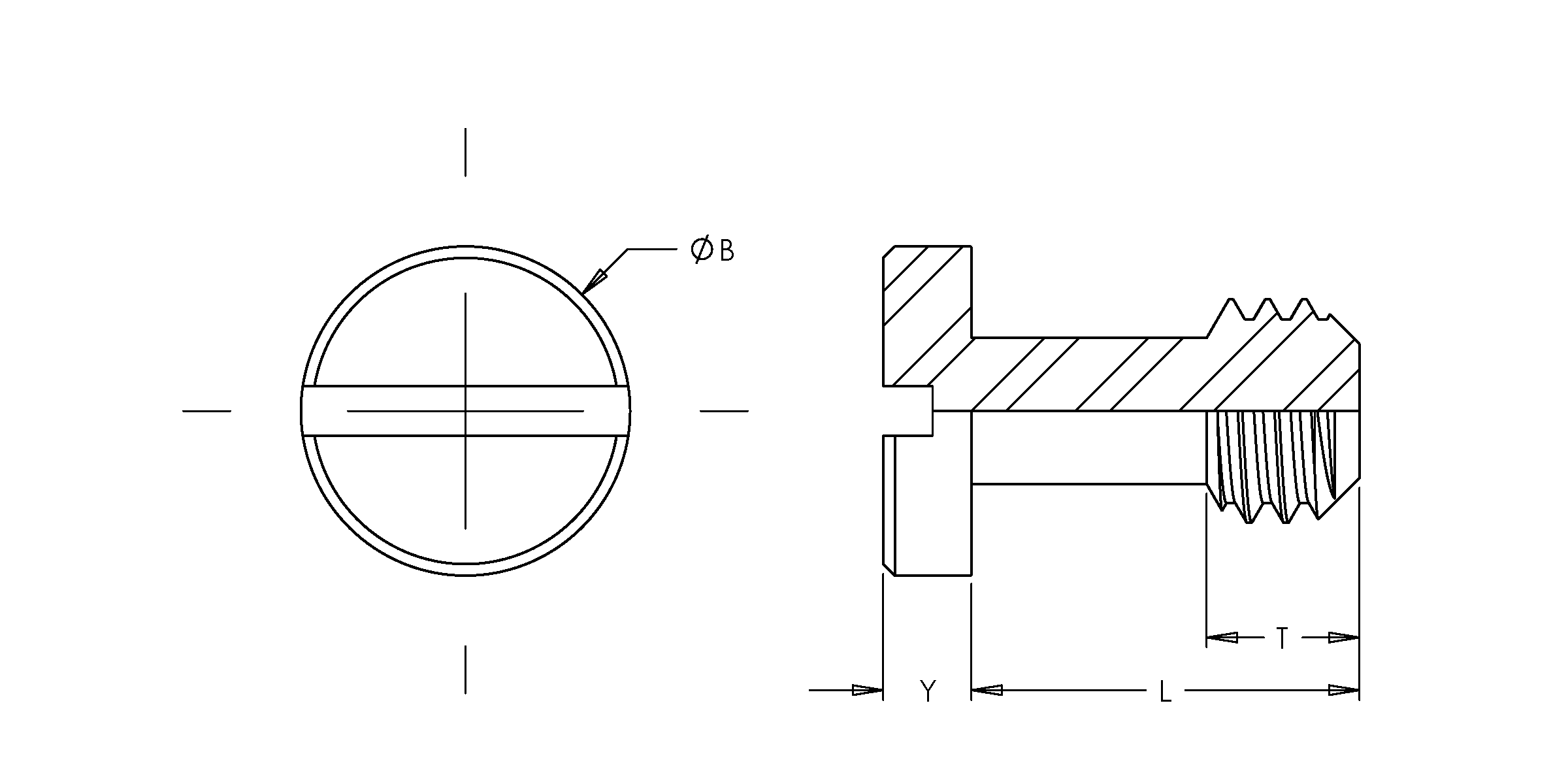Flush Mounted Panel Screw Component, 300 Series Stainless Steel, Passivated, Metric, M5x0.8 x 40, 100 Pack - Image 2