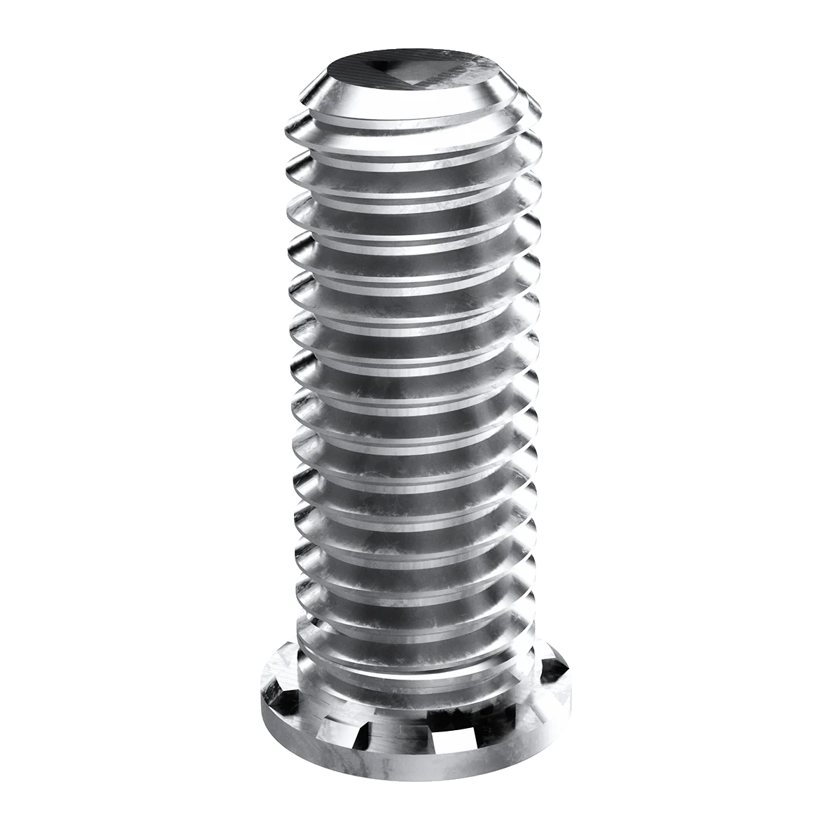 Self-Clinching Stud, Non-Flush Head, 300 Series Stainless Steel, Passivated, 10-32 x 1.000, 100 Pack
